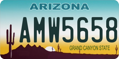AZ license plate AMW5658