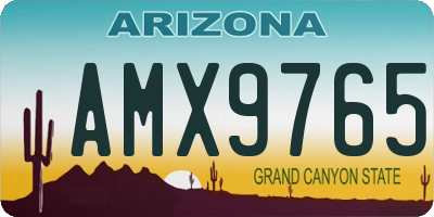 AZ license plate AMX9765