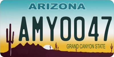 AZ license plate AMY0047