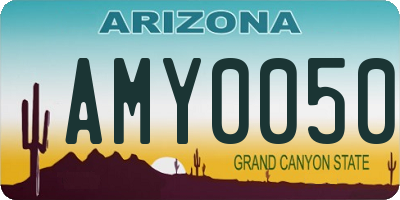 AZ license plate AMY0050
