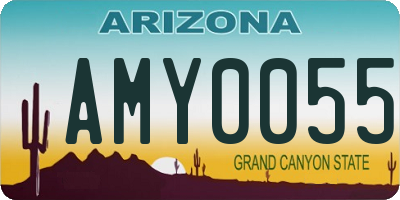 AZ license plate AMY0055