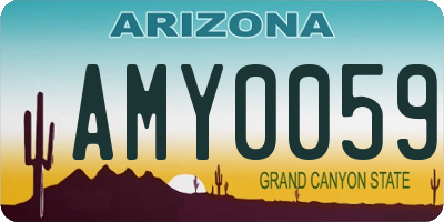 AZ license plate AMY0059