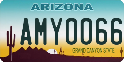 AZ license plate AMY0066