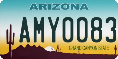 AZ license plate AMY0083
