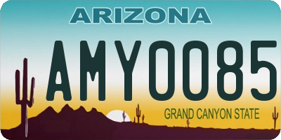 AZ license plate AMY0085