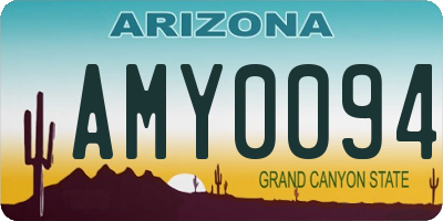 AZ license plate AMY0094