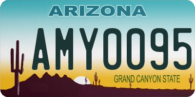 AZ license plate AMY0095