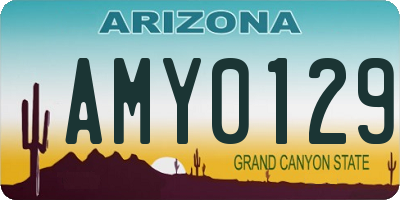 AZ license plate AMY0129