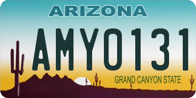 AZ license plate AMY0131