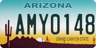 AZ license plate AMY0148