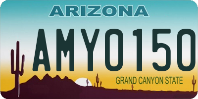 AZ license plate AMY0150