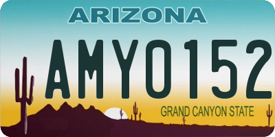 AZ license plate AMY0152