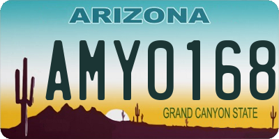 AZ license plate AMY0168