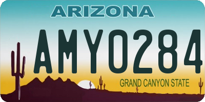 AZ license plate AMY0284
