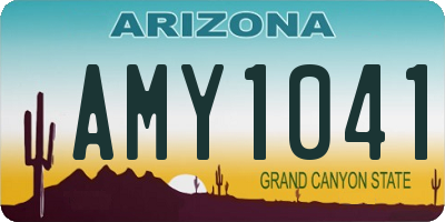 AZ license plate AMY1041