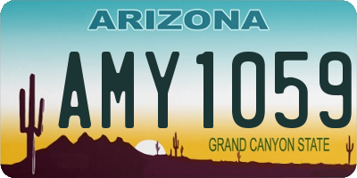 AZ license plate AMY1059