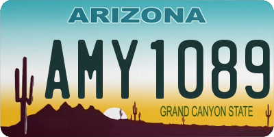 AZ license plate AMY1089