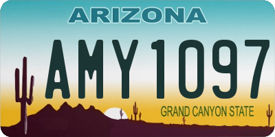 AZ license plate AMY1097