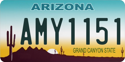AZ license plate AMY1151