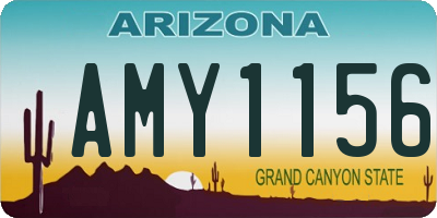 AZ license plate AMY1156