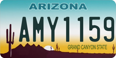 AZ license plate AMY1159