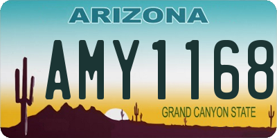 AZ license plate AMY1168