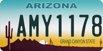 AZ license plate AMY1178