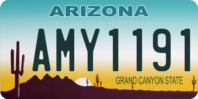 AZ license plate AMY1191