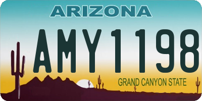AZ license plate AMY1198