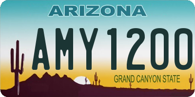 AZ license plate AMY1200