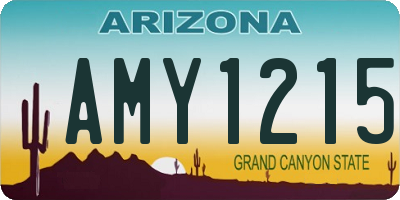 AZ license plate AMY1215
