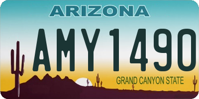 AZ license plate AMY1490