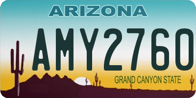 AZ license plate AMY2760