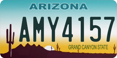 AZ license plate AMY4157