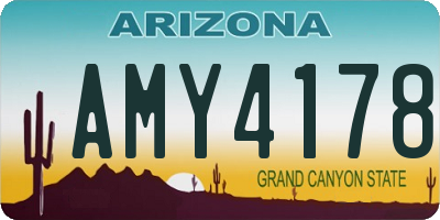 AZ license plate AMY4178