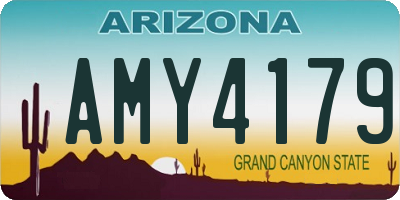 AZ license plate AMY4179