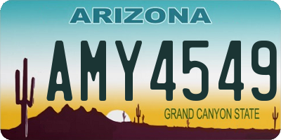 AZ license plate AMY4549