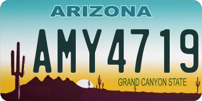 AZ license plate AMY4719