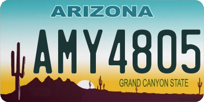 AZ license plate AMY4805