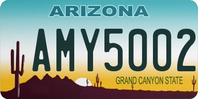 AZ license plate AMY5002