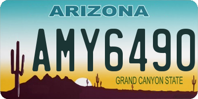 AZ license plate AMY6490