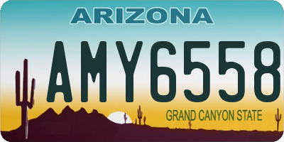 AZ license plate AMY6558