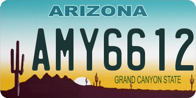AZ license plate AMY6612