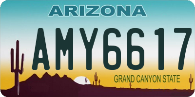 AZ license plate AMY6617