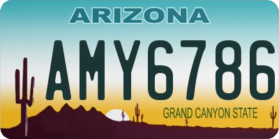 AZ license plate AMY6786