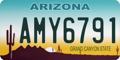 AZ license plate AMY6791