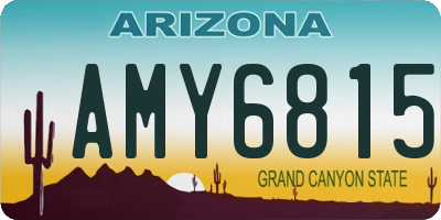 AZ license plate AMY6815