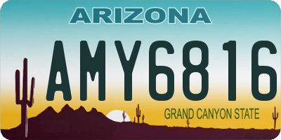 AZ license plate AMY6816
