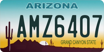 AZ license plate AMZ6407