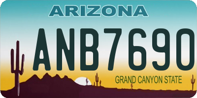 AZ license plate ANB7690